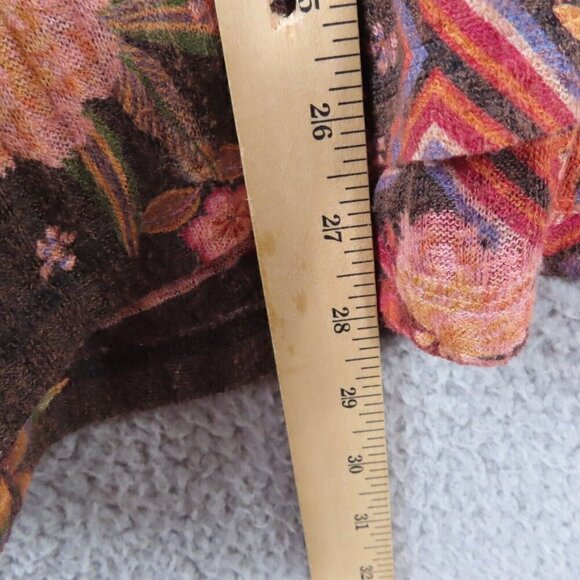 Soft Surroundings Tunic Top PS Petite Small Ribbed Floral Waffle Knit Boho - Picture 5 of 9